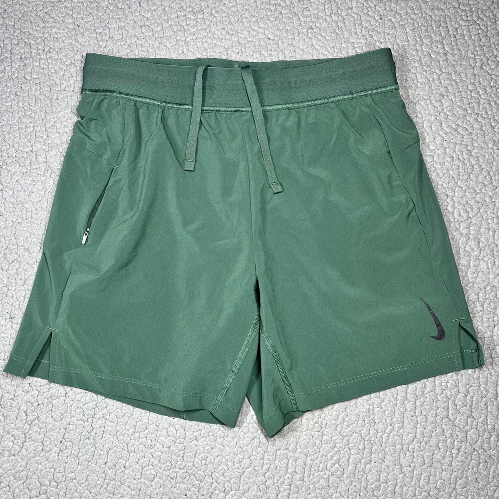 Nike Running Shorts Mens S 2-in-1 Dri-Fit Flex Stride Green Gym Athletic